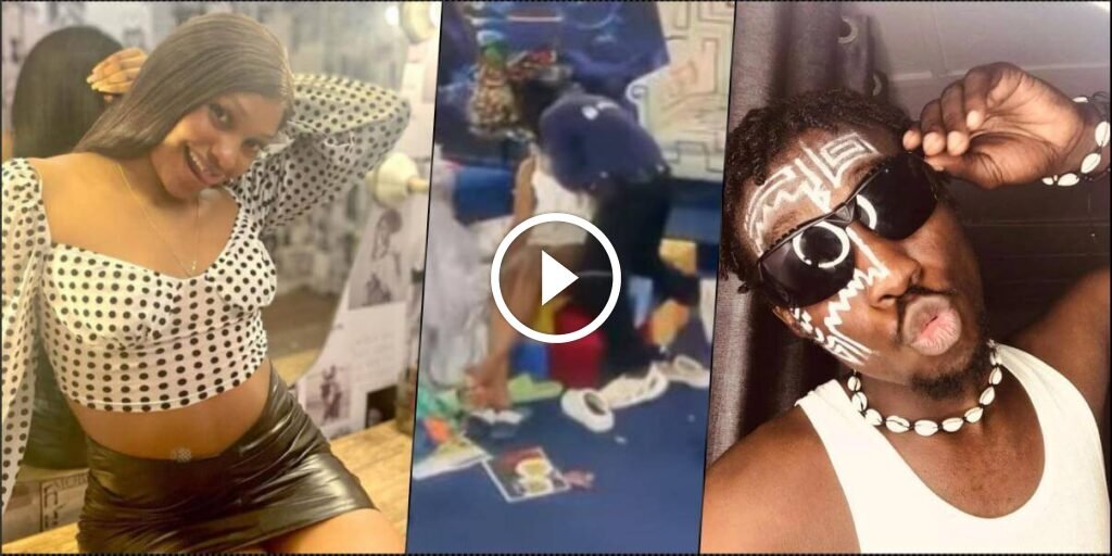 BBNaija Season 7: Moment Eloswag K!sssed Chomzy In Truth Or Dare Game (Video)